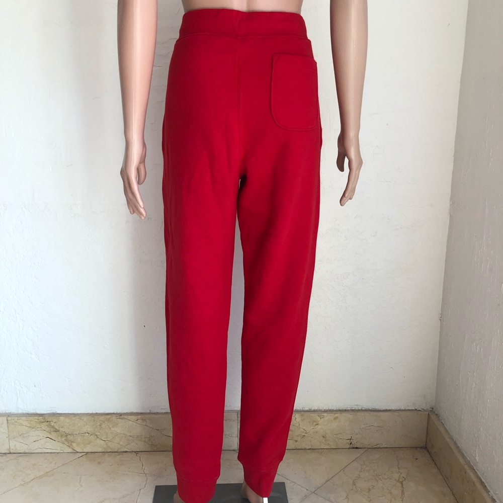 Berkeley Jensen Red Fleece Cuffed Joggers Sweatpants Women’s Size M Drawstring - Picture 2 of 16